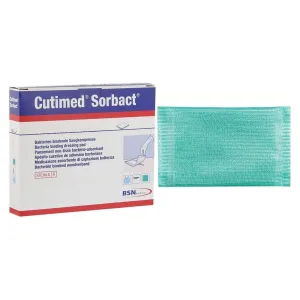 BSN Jobst® Cutimed® Sorbact® Impregnated Gauze Dressing, Rectangle, 2-3/4'' x 3-1/2'' Green