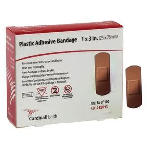 Cardinal Health Plastic Adhesive Bandage, 1" x 3"