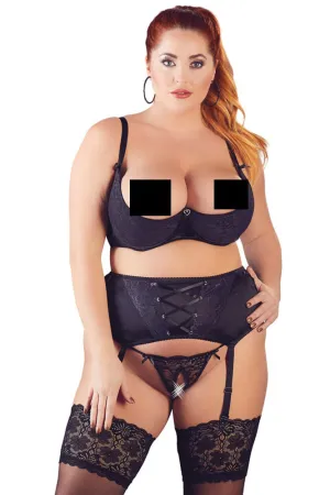 Cottelli Collection Plus Suspender Bra Set