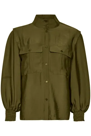 Gestuz Luella Dark Olive Shirt