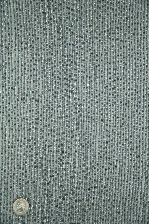 Gray Silver Sequins & Beads on Silk Chiffon Fabric