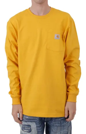 (K126) Long Sleeve Workwear Pocket Shirt - Solar Yellow