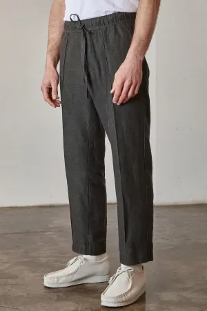 MAX trousers winter linen steel